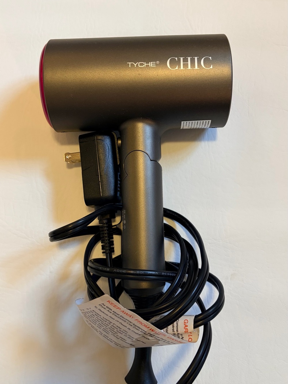 Tyche Chic Hair Dryer Cold Shot Ceramic Grills Charcoal Pink